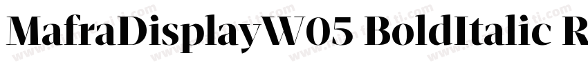 MafraDisplayW05 BoldItalic Regular字体转换
